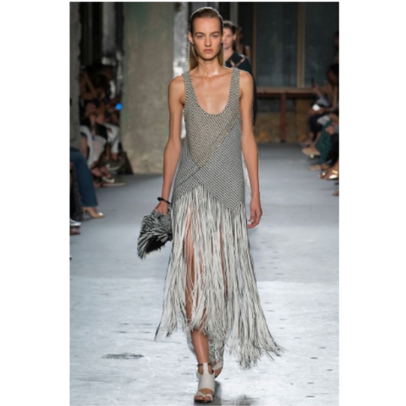 Proenza Schouler Dresses & Skirts - Proenza Schouler Houndstooth Fringe Dress RUNWAY